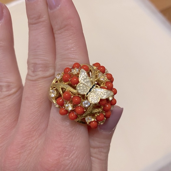 Juicy Couture flower butterfly dome ring - Picture 6 of 9